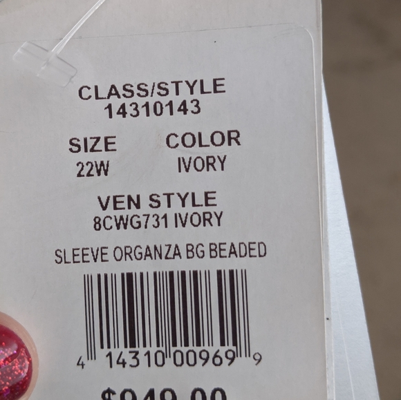 Ivory Plus Size Wedding Gown David's Bridal Size 22W - Picture 10 of 10